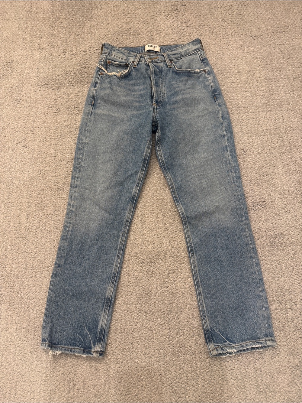 Agolde Light Blue Cropped Jeans, Size 24